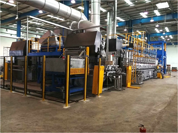 Roller type isothermal normalizing production line